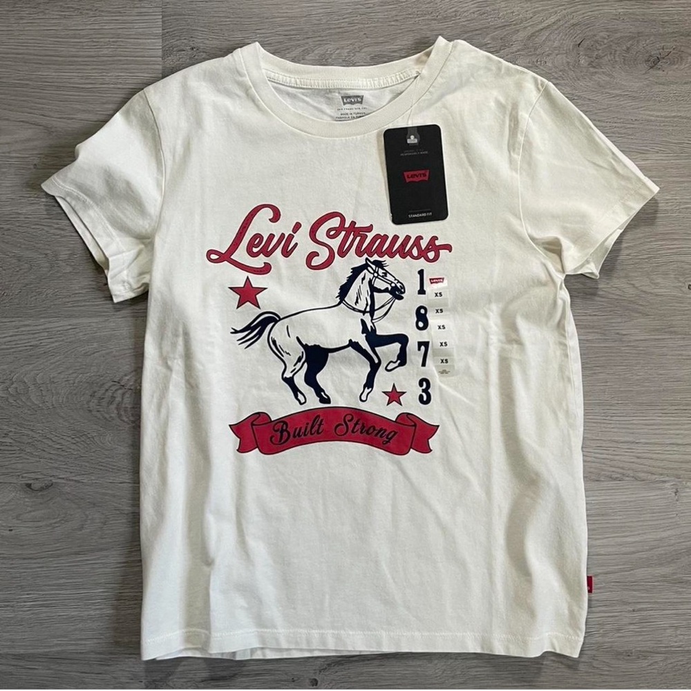 Levi's White Graphic Short Sleeve Tee